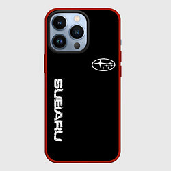 Чехол iPhone 13 Pro Subaru logo white