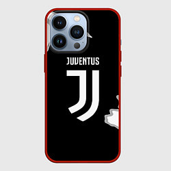 Чехол для iPhone 13 Pro Juventus fc краски, цвет: 3D-красный