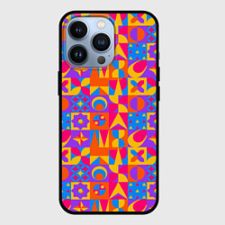 Чехол для iPhone 13 Pro Нео-гео текстура, цвет: 3D-черный