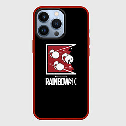 Чехол для iPhone 13 Pro Rainbow six game ubisoft, цвет: 3D-красный