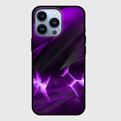 Чехол iPhone 13 Pro Фиолетовая объемная абстракция
