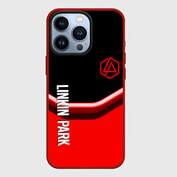 Чехол для iPhone 13 Pro Linkin park geometry line steel, цвет: 3D-красный