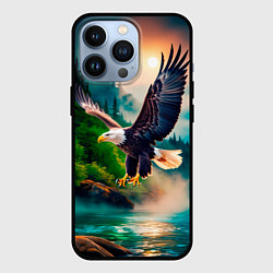 Чехол для iPhone 13 Pro Полет орла, цвет: 3D-черный