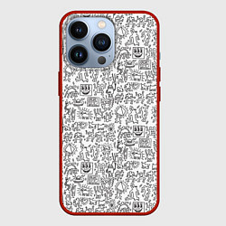 Чехол iPhone 13 Pro Человечки и пришельцы