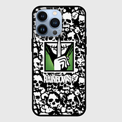 Чехол iPhone 13 Pro Rainbow six pattern skull