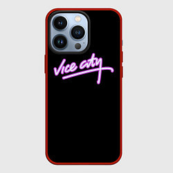 Чехол для iPhone 13 Pro Vice city logo neon, цвет: 3D-красный