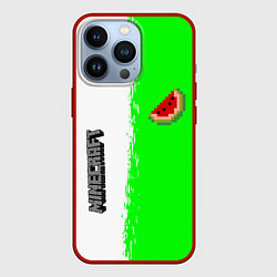 Чехол iPhone 13 Pro Minecraft colors green game