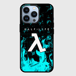 Чехол iPhone 13 Pro Half life fire x portal game