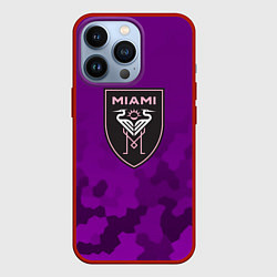 Чехол iPhone 13 Pro Inter Miami logo pattern