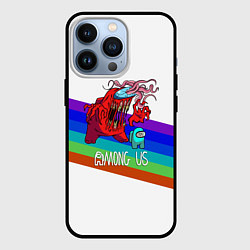 Чехол iPhone 13 Pro Among us colors line монстр