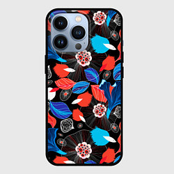 Чехол iPhone 13 Pro Разноцветный цветочный орнамент