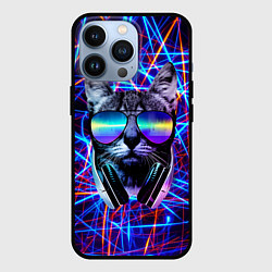 Чехол iPhone 13 Pro Cat DJ neon