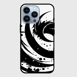 Чехол iPhone 13 Pro Ai art black and white abstraction