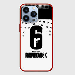 Чехол для iPhone 13 Pro Rainbox six game pattern, цвет: 3D-красный