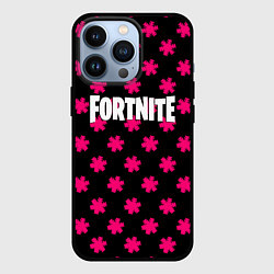 Чехол для iPhone 13 Pro Fortnite snowflake pattern, цвет: 3D-черный