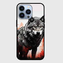 Чехол iPhone 13 Pro Одинокий волк среди леса