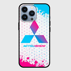 Чехол iPhone 13 Pro Mitsubishi neon gradient style