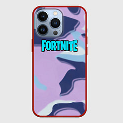Чехол для iPhone 13 Pro Fortnite camo steel, цвет: 3D-красный