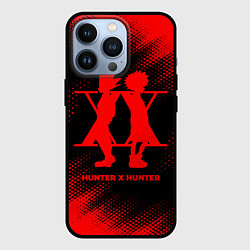 Чехол для iPhone 13 Pro Hunter x Hunter - red gradient, цвет: 3D-черный