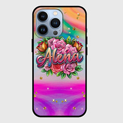 Чехол для iPhone 13 Pro Алена и розовые розы, цвет: 3D-черный