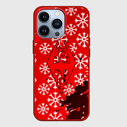 Чехол iPhone 13 Pro Elder Scrolls winter steel