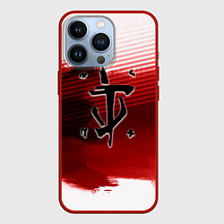 Чехол iPhone 13 Pro Doom eternal logo краски