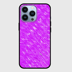Чехол iPhone 13 Pro Фиолетово-белые мазки