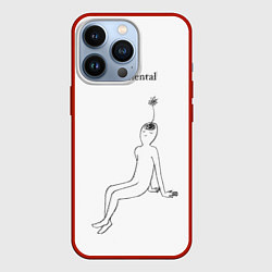 Чехол для iPhone 13 Pro Ментальный образ учителя, цвет: 3D-красный