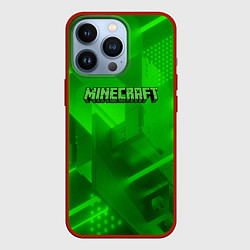 Чехол для iPhone 13 Pro Minecraft кислотная геометрия, цвет: 3D-красный