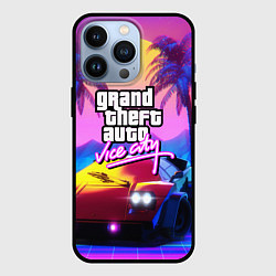 Чехол iPhone 13 Pro Vice city retro wave Lambo