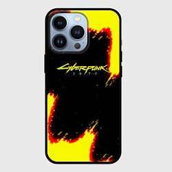 Чехол iPhone 13 Pro Cyberpunk 2077 огненный стиль