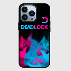Чехол iPhone 13 Pro Deadlock - neon gradient посередине