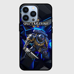 Чехол для iPhone 13 Pro Warhammer 40000 space marine 2 ультрамарин, цвет: 3D-черный