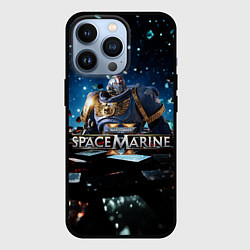 Чехол iPhone 13 Pro Warhammer 40000 space marine 2 ультрамарин в броне