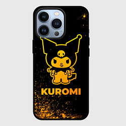 Чехол iPhone 13 Pro Kuromi - gold gradient