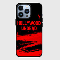 Чехол iPhone 13 Pro Hollywood Undead - red gradient посередине