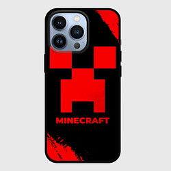 Чехол iPhone 13 Pro Minecraft - red gradient