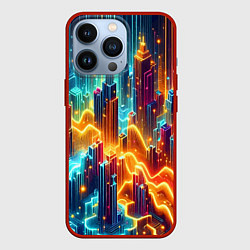 Чехол iPhone 13 Pro Neon metropolis - vaporwave