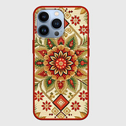 Чехол iPhone 13 Pro Стиль советского ковра узоры и орнамент