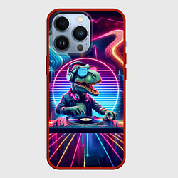 Чехол iPhone 13 Pro Dino DJ - neon glow