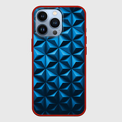 Чехол iPhone 13 Pro Синяя треугольная текстура