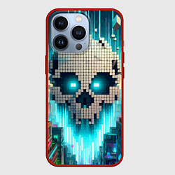 Чехол iPhone 13 Pro Minecraft skull - ai art fantasy