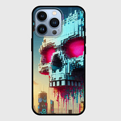 Чехол iPhone 13 Pro Cool pixel skull - ai art fantasy