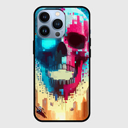 Чехол iPhone 13 Pro Cool vanguard neon cyber skull - ai art