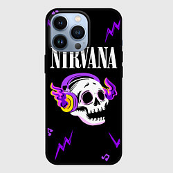 Чехол iPhone 13 Pro Nirvana неоновый череп