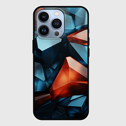 Чехол для iPhone 13 Pro Синие и янтарные камни, цвет: 3D-черный