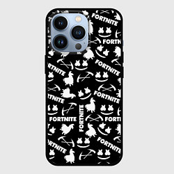 Чехол iPhone 13 Pro Fortnite black pattern