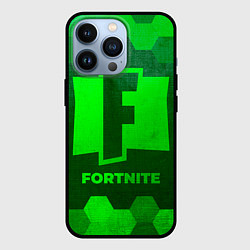 Чехол iPhone 13 Pro Fortnite - green gradient