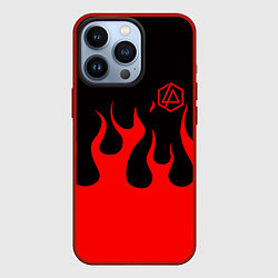 Чехол iPhone 13 Pro Linkin park logo fire