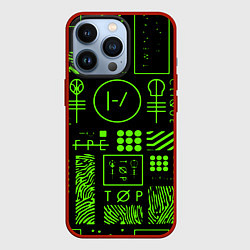 Чехол iPhone 13 Pro Twenty one pilots neon